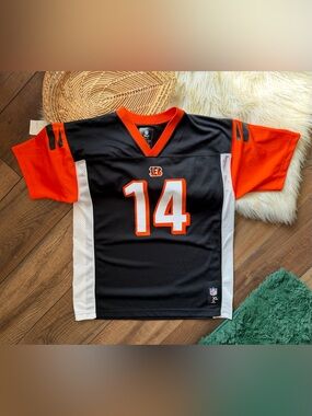 Cincinnati Bengals #14  Andy Dalton NFL Team Apparel Youth Jersey Size X-Large
